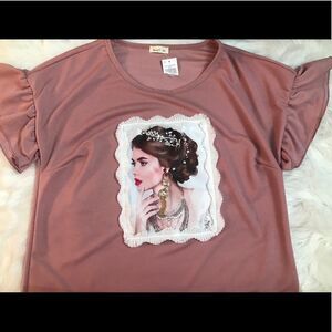 Mauve 3D Jewel Embellished Blouse